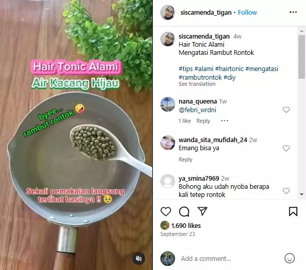 Cara bikin hair tonic atasi rambut rontok pakai kacang hijau Berbagai sumber Cara bikin hair tonic atasi rambut rontok pakai kacang hijau Berbagai sumber