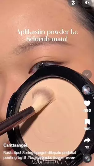 Trik pakai eyeshadow agar antingeblok cuma andalkan 1 produk complexion TikTok