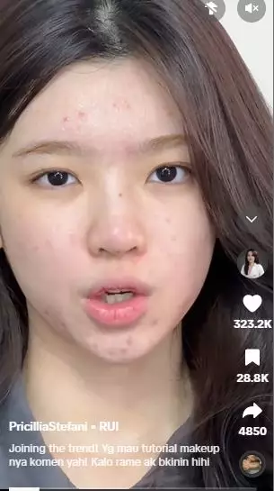 Transformasi cewek dark spot di wajah dirias clear makeup mirip Tiara Andini TikTok Transformasi cewek dark spot di wajah dirias clear makeup mirip Tiara Andini TikTok