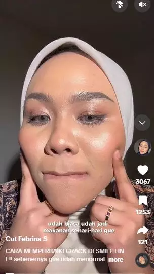 Trik atasi crack di area garis senyum yang hasilnya antidempul TikTok Trik atasi crack di area garis senyum yang hasilnya antidempul TikTok