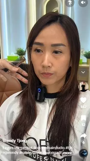 Transformasi cewek rambut tipis tak bervolume usai di styling hasilnya bak pakai wig TikTok