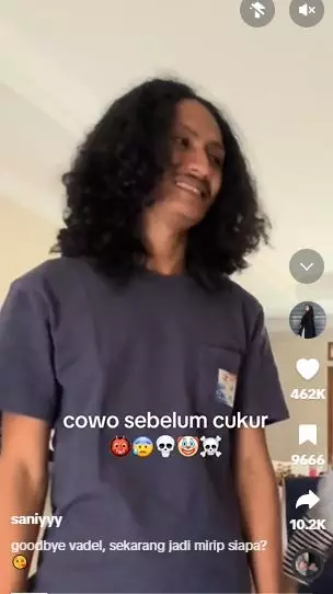 Perubahan cowok berambut gondrong mirip Vadel Badjideh usai dipotong TikTok Perubahan cowok berambut gondrong mirip Vadel Badjideh usai dipotong TikTok