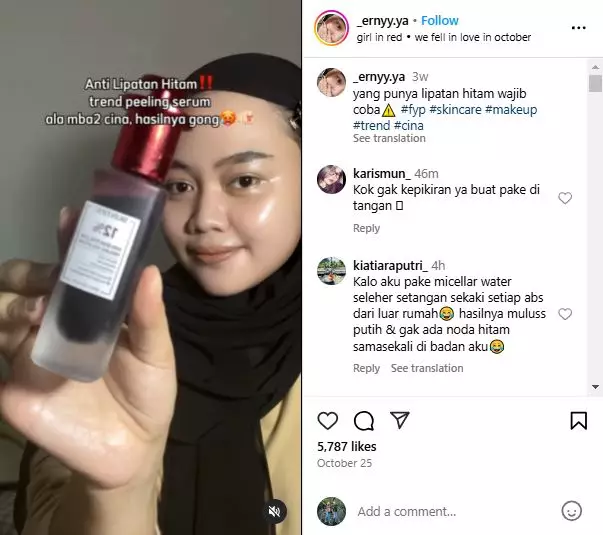 Trik memutihkan lipatan jari tangan pakai peeling serum Instagram Trik memutihkan lipatan jari tangan pakai peeling serum Instagram