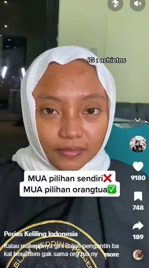Hasil cewek dirias jadi pengantin Sunda pakai MUA pilihan orang tua TikTok
