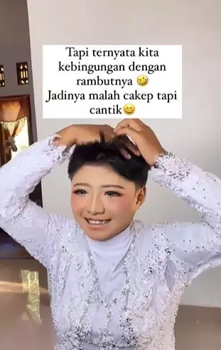 Transformasi cewek tomboy usai dirias jadi pengantin TikTok