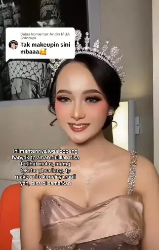 Transformasi cewek wajah bopeng usai dirias jadi pengantin bikin pangling TikTok