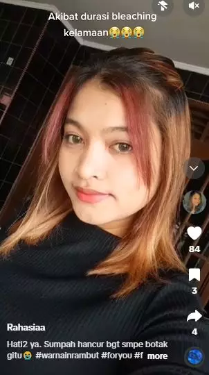 Cewek pakai bleaching kelamaan berujung rambut rusak TikTok