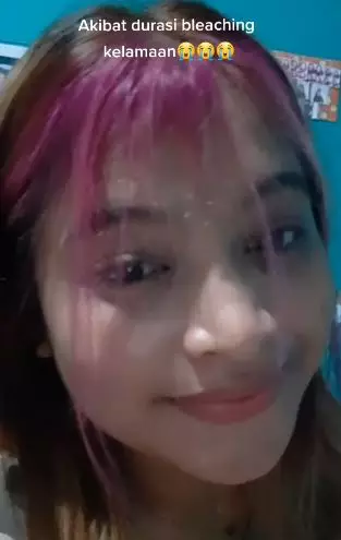 Cewek pakai bleaching kelamaan berujung rambut rusak TikTok