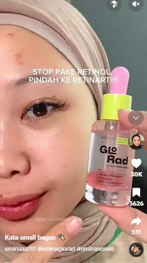 Review Emina Glo Rad Serum diklaim lebih aman dibandingkan produk retinol TikTok