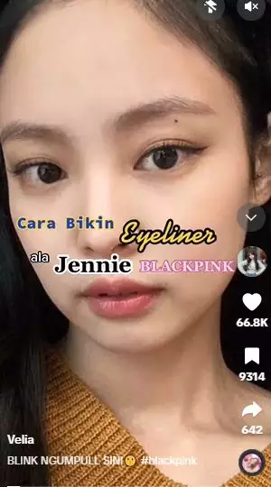 Trik sat-set bikin eyeliner ala Jennie Blackpink TikTok Trik sat-set bikin eyeliner ala Jennie Blackpink TikTok