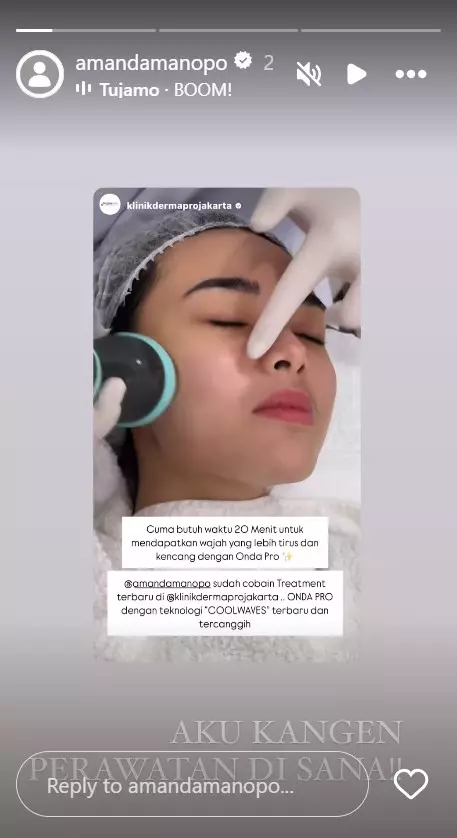 cara Amanda Manopo lakukan perawatan wajah © Instagram cara Amanda Manopo lakukan perawatan wajah © Instagram