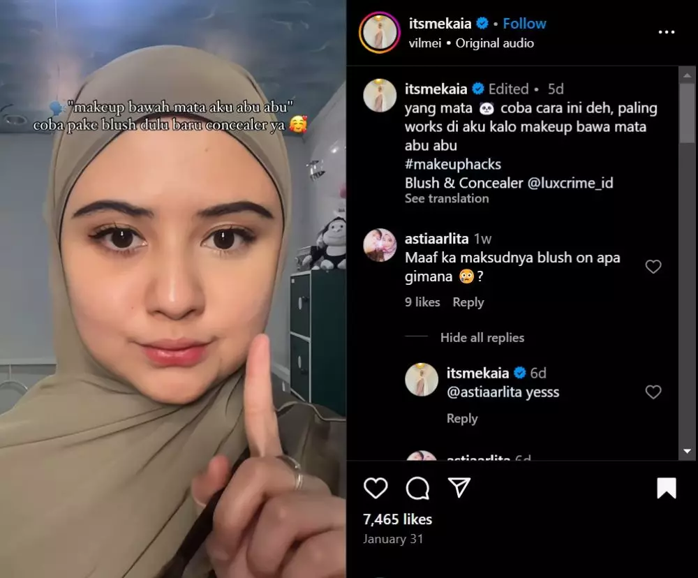 trik menutup mata panda agar tak abu-abu © Instagram trik menutup mata panda agar tak abu-abu © Instagram