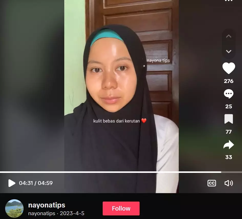 cara samarkan kerutan dan garis halus di wajah © TikTok