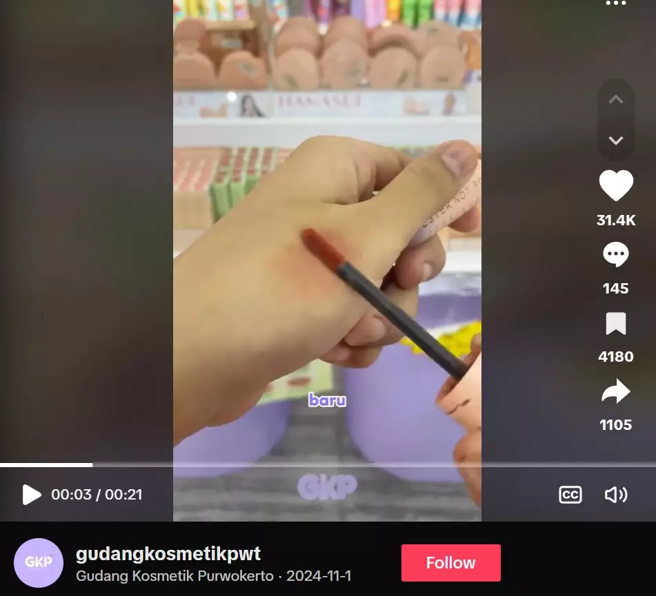 trik mengatasi lipcream habis dan mengering © TikTok
