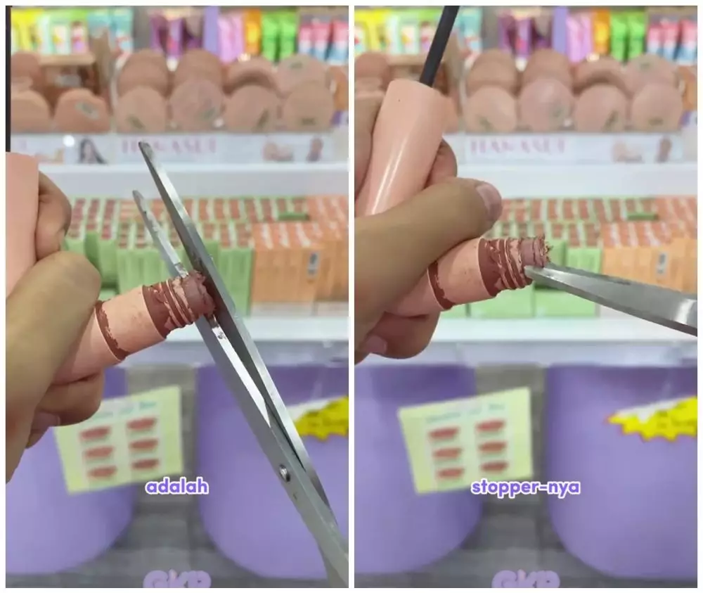 trik mengatasi lipcream habis dan mengering © TikTok