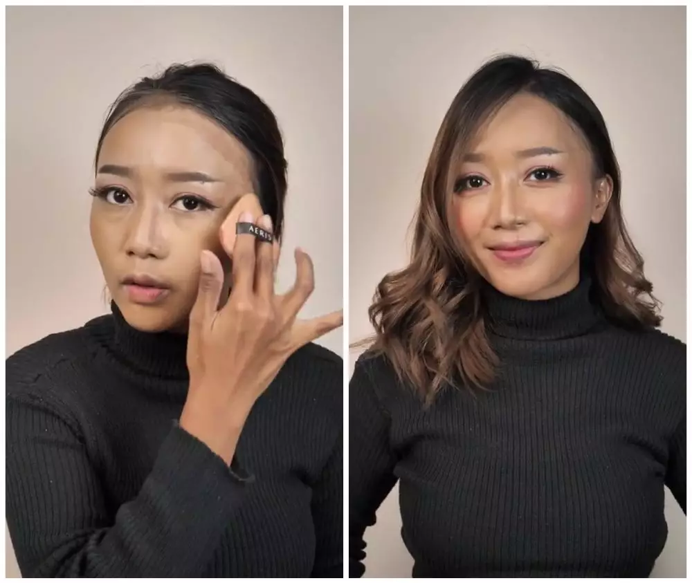 trik mengatasi foundation abu-abu © TikTok trik mengatasi foundation abu-abu © TikTok