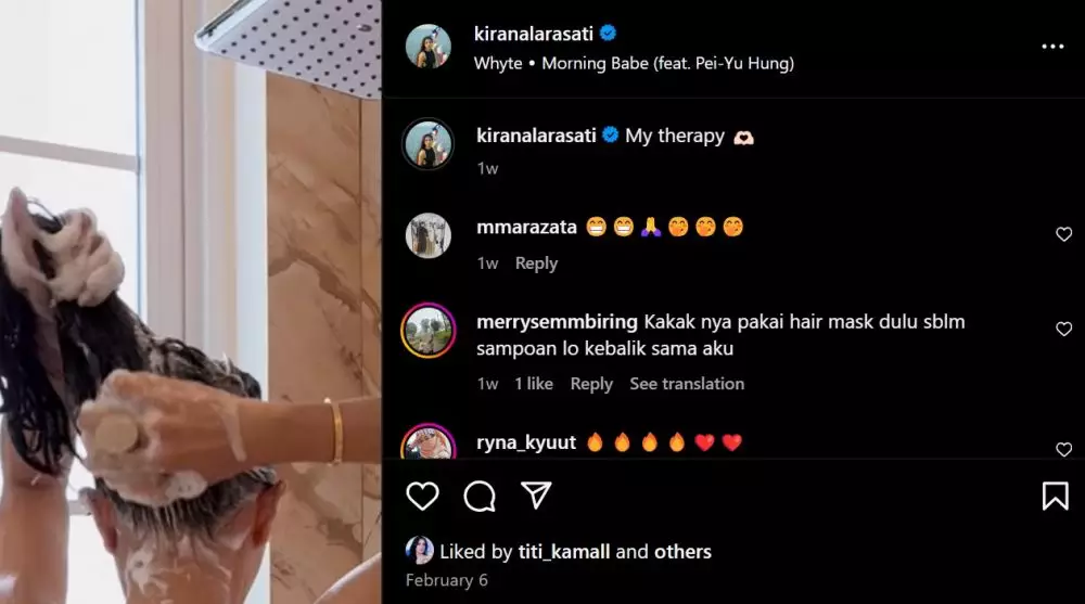 rahasia rambut panjang Kirana Larasati © Instagram rahasia rambut panjang Kirana Larasati © Instagram