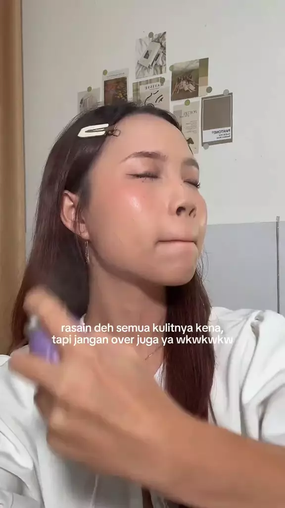 trik aplikasikan setting spray © TikTok