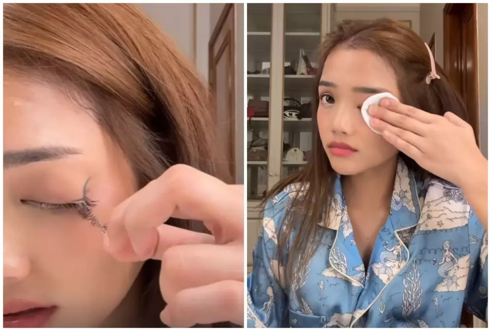 Momen Fuji tak rela menghapus makeup © Instagram