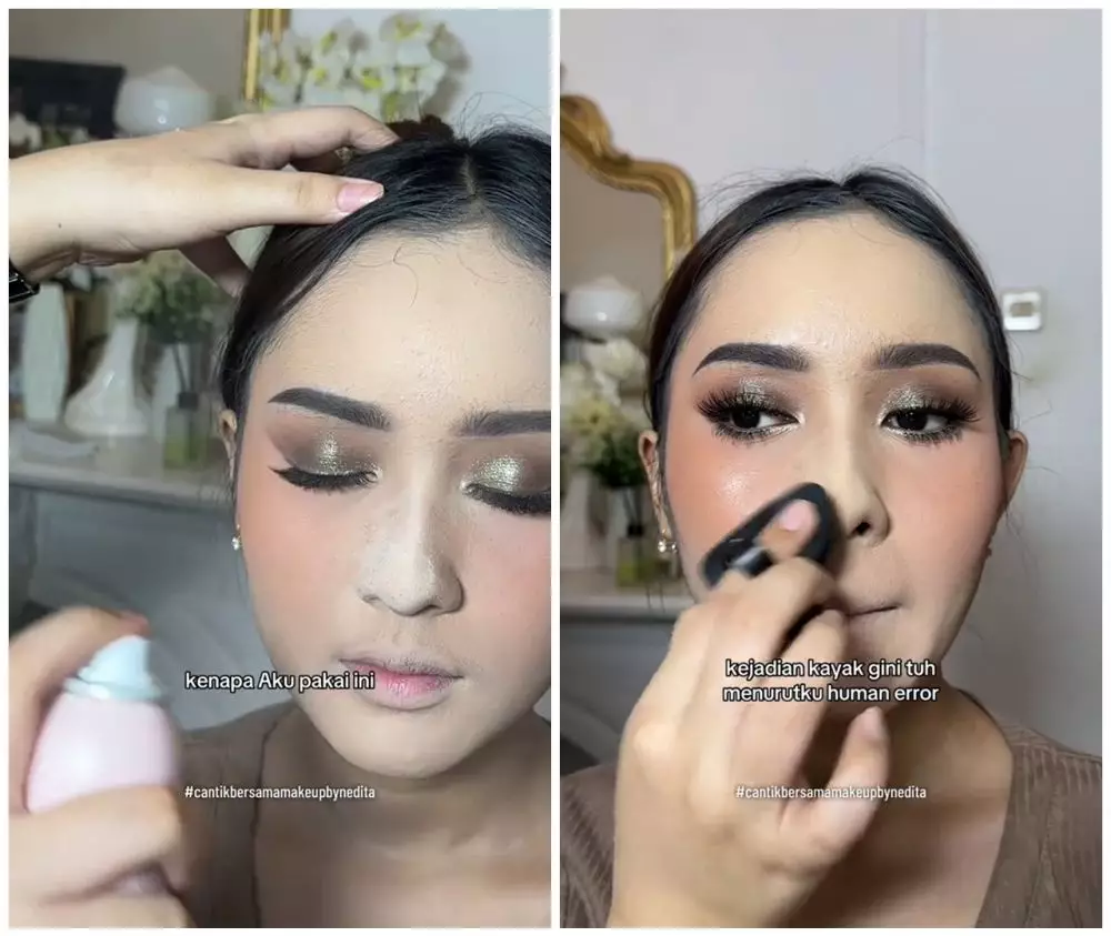 trik mengatasi area hidung patchy © TikTok