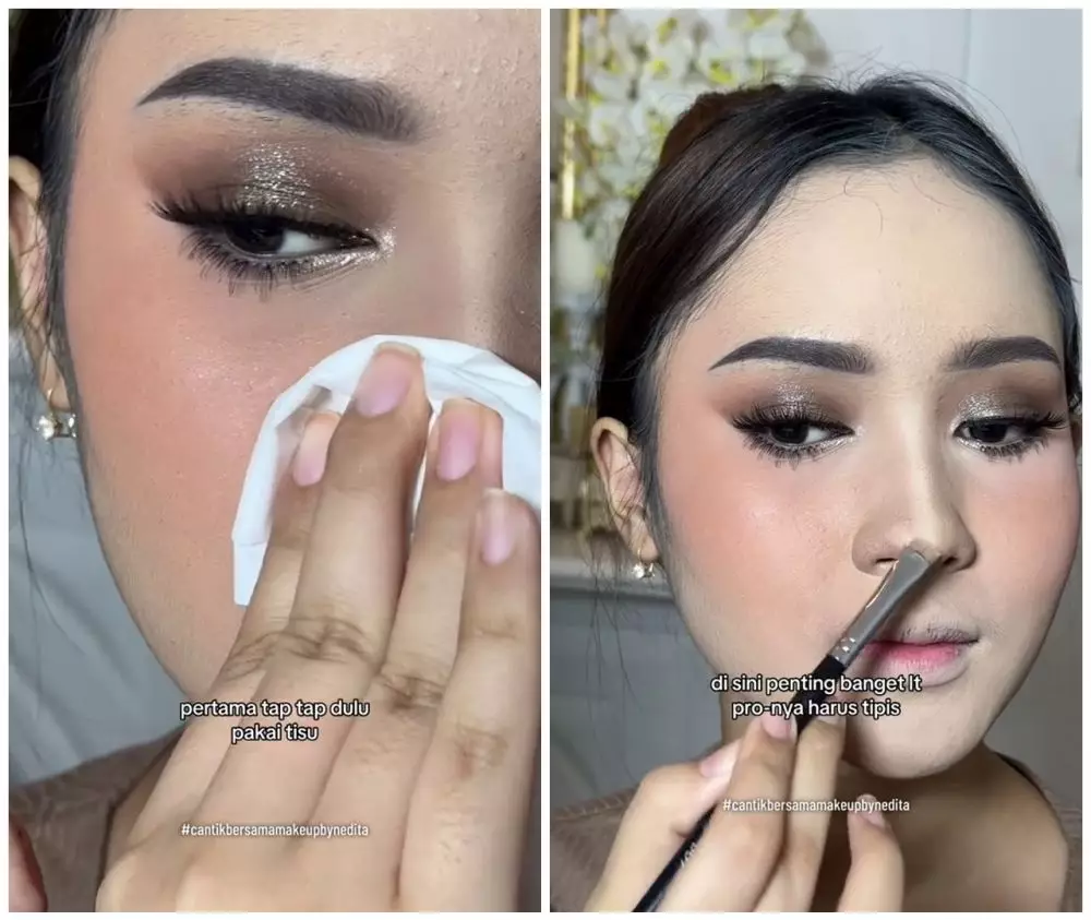 trik mengatasi area hidung patchy © TikTok