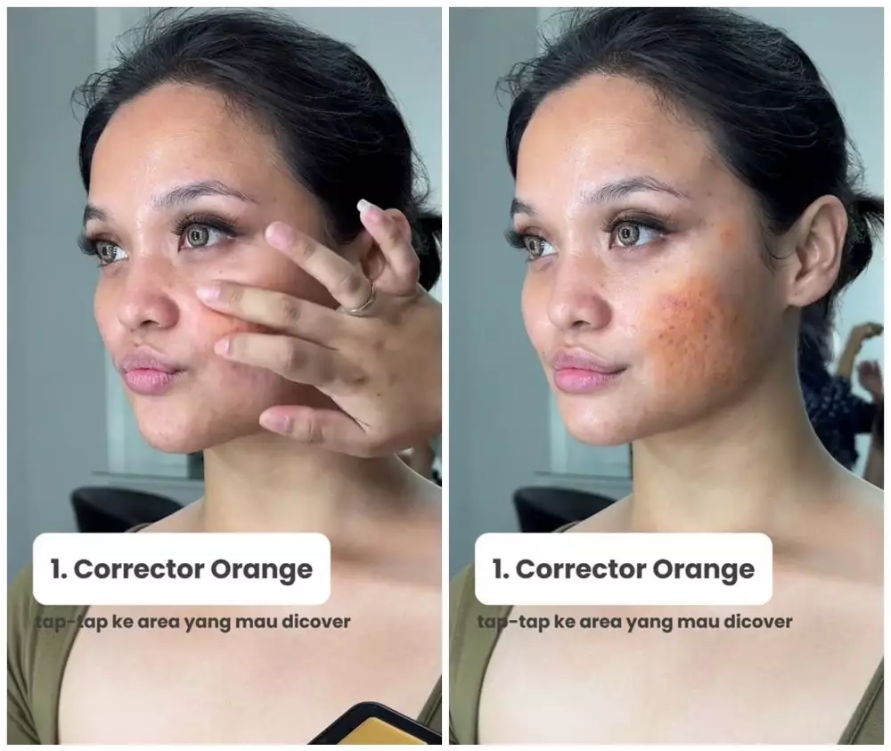 trik menutup bekas jerawat dan bopeng © TikTok