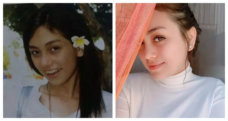 potret dulu dan kini Celine Evangelista © berbagai sumber