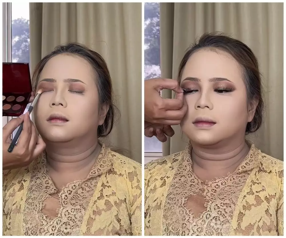 Transformasi makeup pengantin berkulit sawo matang © TikTok