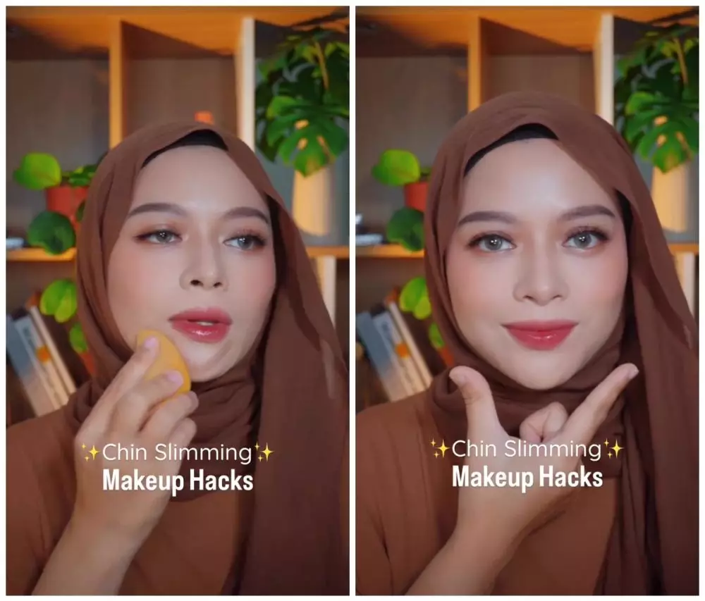 cara membuat contour di dagu © Instagram