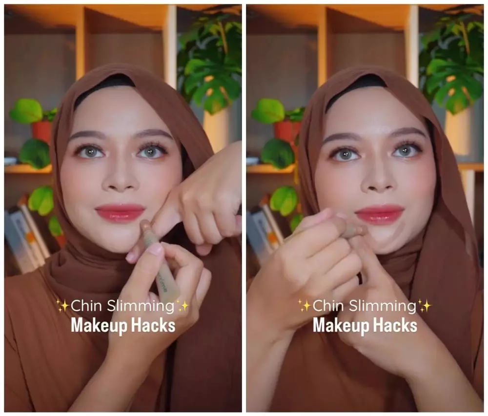 cara membuat contour di dagu © Instagram