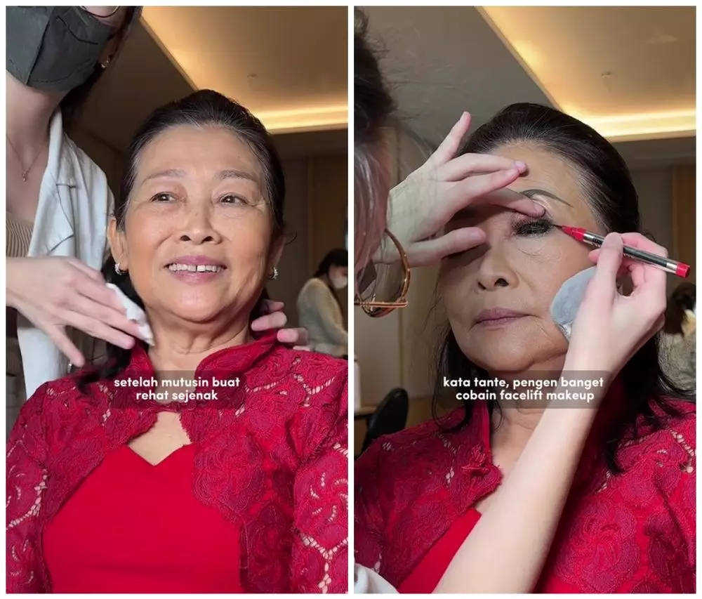 transformasi makeup facelift © TikTok
