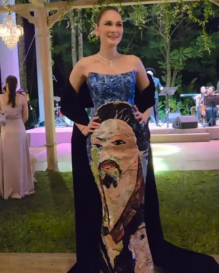 detail gaun after party Luna Maya © 2025 brilio.net