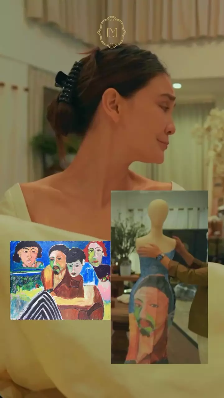 detail gaun after party Luna Maya © 2025 brilio.net