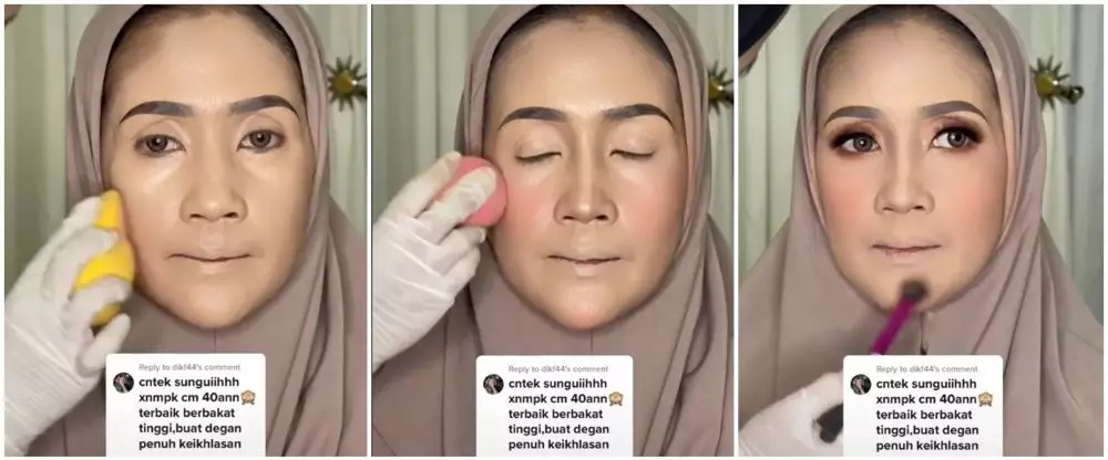 transformasi makeup pengantin 40 tahun manglingi © TikTok